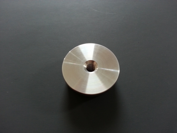 Rohr-Abschlussstopfen für 42,4x2,0mm flach mit Gewinde M8