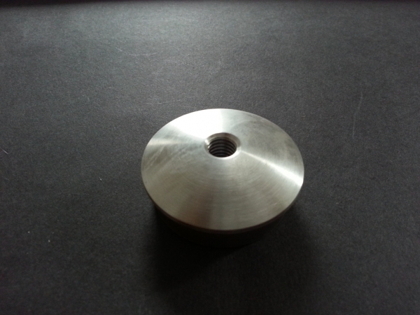 Rohr-Abschlussstopfen für 42,4x2,0mm gewölbt mit Gewinde M8 massiv