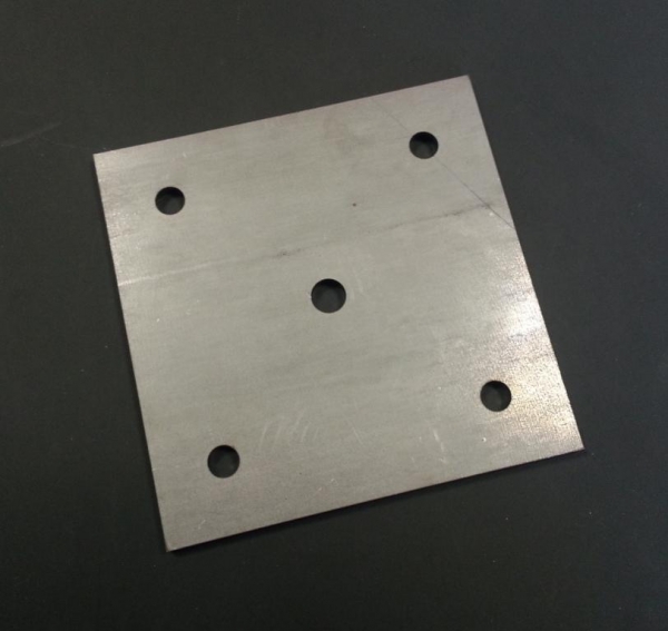 Ankerplatte 100 x 100 x 6mm Stahl gelocht