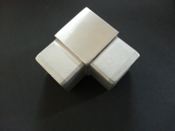 Steckecke 90° für Quadratrohr 30 x 30mm