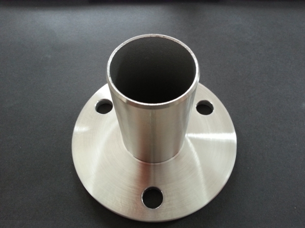 Bodenplatte Einpressflansch 100x6 für Ø 42,4 x 2,0mm