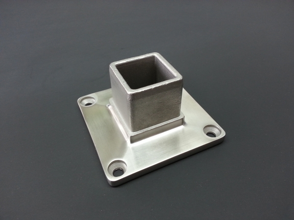 Bodenanker für Quadratrohr 40 x 40 x 2,0mm